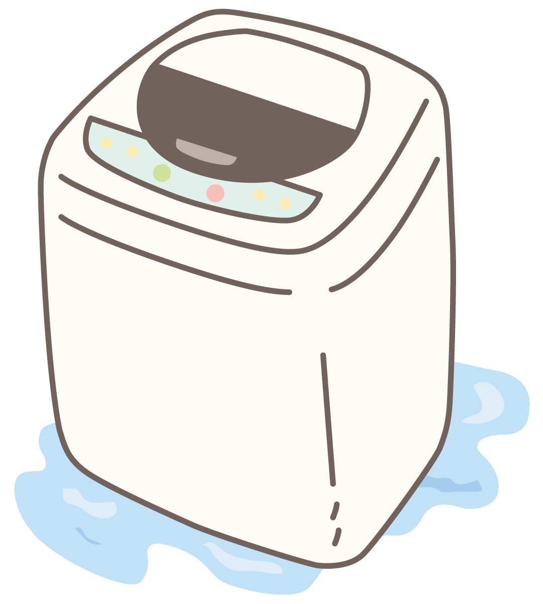 洗濯機イラスト水漏れ